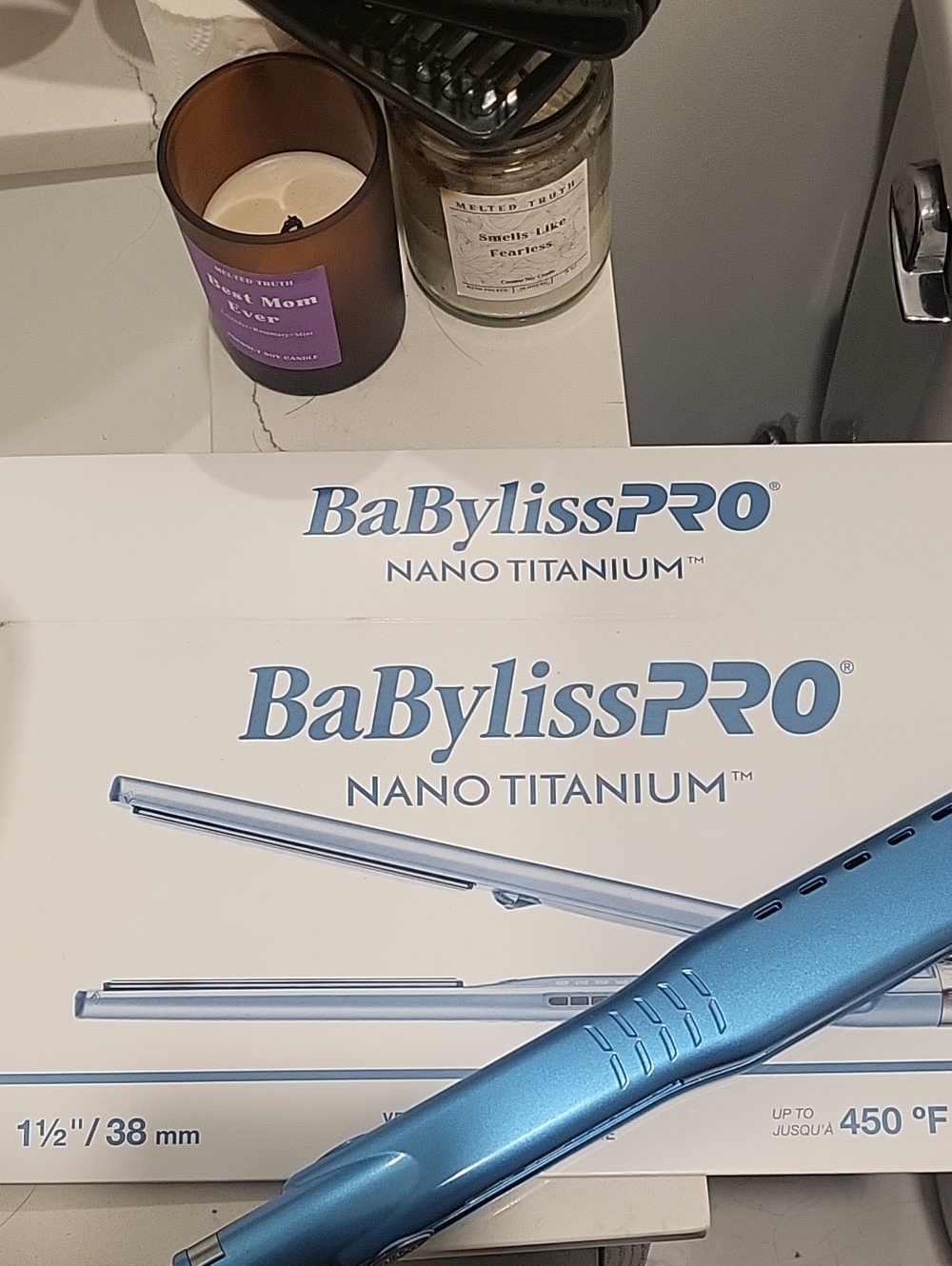 BaBylissPRO Nano Titanium 1.5" Hair Straightener - Blue